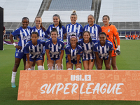 DC Power FC soccer team poses for photos before the start of the USL Super League match between Dallas Trinity FC and DC Power FC at the Cot...