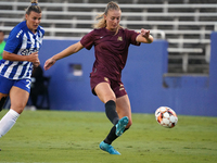 Allie Thornton #20 of Dallas Trinity FC drives the ball forward during the USL Super League match between Dallas Trinity FC and DC Power FC...