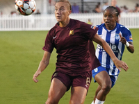 Jenny-Julia Danielsson #8 of Dallas Trinity FC drives the ball forward during the USL Super League match between Dallas Trinity FC and DC Po...