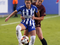 Madison Murnin #20 and Allie Thornton #20 of Dallas Trinity FC battle for the ball during the USL Super League match between Dallas Trinity...