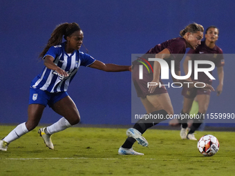 Hannah Davidson #2 of Dallas Trinity FC drives the ball forward during the USL Super League match between Dallas Trinity FC and DC Power FC...