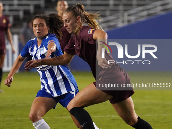 Allie Thornton #20 of Dallas Trinity FC drives the ball forward during the USL Super League match between Dallas Trinity FC and DC Power FC...