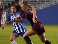 Allie Thornton #20 of Dallas Trinity FC drives the ball forward during the USL Super League match between Dallas Trinity FC and DC Power FC...