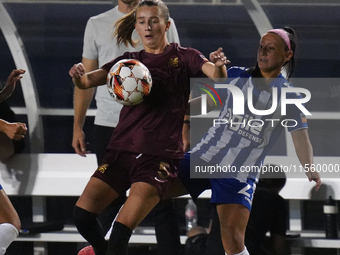 Julia Dorsey #5 of Dallas Trinity FC controls the ball during the USL Super League match between Dallas Trinity FC and DC Power FC at the Co...