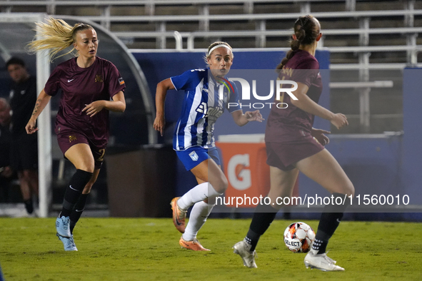 Charlie Estcourt #17 drives the ball forward during the USL Super League match between Dallas Trinity FC and DC Power FC at the Cotton Bowl...