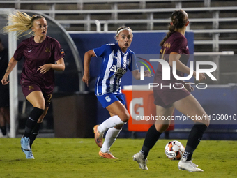 Charlie Estcourt #17 drives the ball forward during the USL Super League match between Dallas Trinity FC and DC Power FC at the Cotton Bowl...