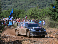 Driver Elfyn Evans and co-driver Scott Martin of the team Toyota Gazoo Racing WRT, Toyota GR Yaris Rally1 Hybrid, face the third day of the...