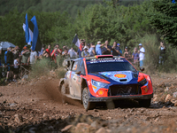 Driver Dani Sordo and co-driver Carrera Candido of the team Hyundai Shell Mobis World Rally Team, Hyundai i20 N Rally1 Hybrid, face the thir...