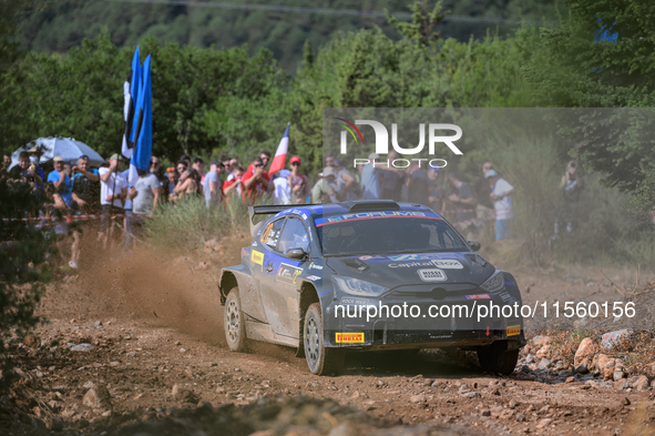 Driver Sami Pajari and co-driver Enni Malkonen of the Teamprintsport Toyota GR Yaris Rally2 face the third day of the race during the FIA Wo...