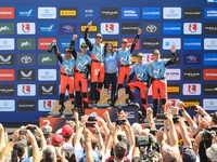 Driver Dani Sordo and co-driver Carrera Candido, driver Thierry Neuville and co-driver Martijn Wydaeghe, and driver Ott Tanak and co-driver...