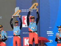 Driver Thierry Neuville and co-driver Martijn Wydaeghe of the team Hyundai Shell Mobis World Rally Team, in a Hyundai i20 N Rally1 Hybrid, c...