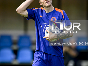 Netherlands player Wout Weghorst participates in the training and press conference for the Netherlands Nations League season 2024-2025 at th...