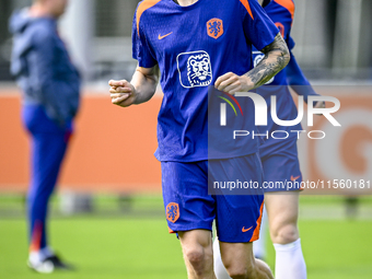 Netherlands player Wout Weghorst participates in the training and press conference for the Netherlands Nations League season 2024-2025 at th...