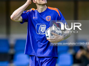 Netherlands player Wout Weghorst participates in the training and press conference for the Netherlands Nations League season 2024-2025 at th...