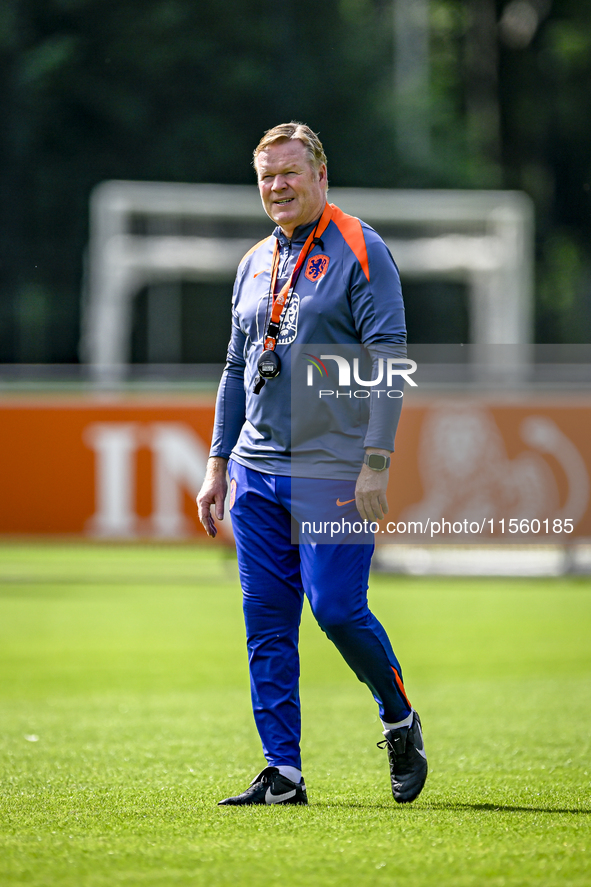 Netherlands trainer coach Ronald Koeman during the match training and press conference for the Netherlands Nations League season 2024-2025 a...