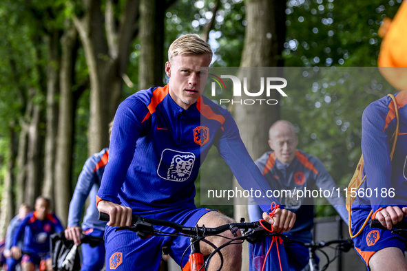 Netherlands player Jan Paul van Hecke during the training and press conference for the Netherlands Nations League season 2024-2025 at the KN...