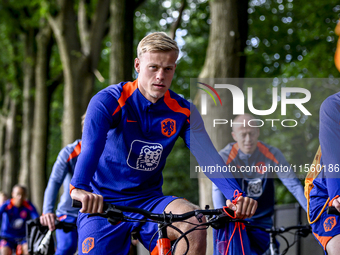 Netherlands player Jan Paul van Hecke during the training and press conference for the Netherlands Nations League season 2024-2025 at the KN...