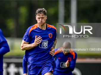 Netherlands player Wout Weghorst participates in the training and press conference for the Netherlands Nations League season 2024-2025 at th...