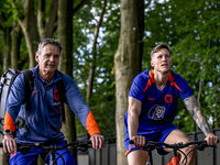 Rene Wormhoudt (physical trainer) and Netherlands player Wout Weghorst during the training and press conference for the Netherlands Nations...