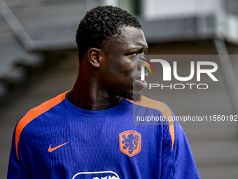 Netherlands player Brian Brobbey during the training and press conference at the KNVB Campus for the Netherlands Nations League season 2024-...