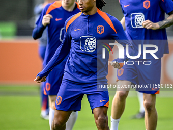 Netherlands player Nathan Ake during the training and press conference for the Netherlands Nations League season 2024-2025 at the KNVB Campu...