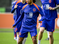 Netherlands player Nathan Ake during the training and press conference for the Netherlands Nations League season 2024-2025 at the KNVB Campu...