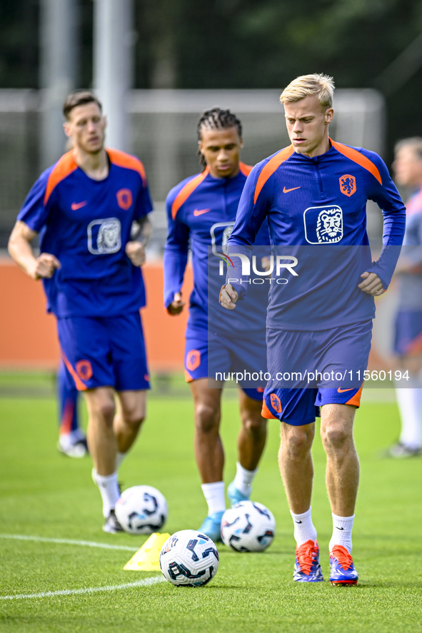 Netherlands player Jan Paul van Hecke during the training and press conference for the Netherlands Nations League season 2024-2025 at the KN...