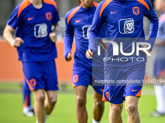 Netherlands player Jan Paul van Hecke during the training and press conference for the Netherlands Nations League season 2024-2025 at the KN...