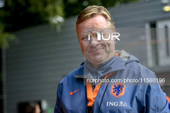 Netherlands trainer coach Ronald Koeman during the match training and press conference for the Netherlands Nations League season 2024-2025 a...