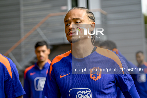 Netherlands player Xavi Simons participates in the training and press conference for the Netherlands Nations League season 2024-2025 at the...