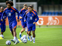 Netherlands player Justin Kluivert participates in the training and press conference for the Netherlands Nations League season 2024-2025 at...