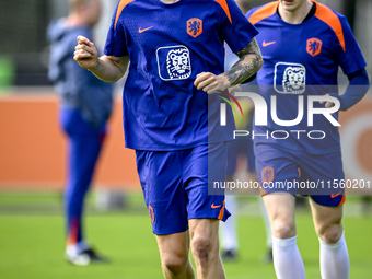 Netherlands player Wout Weghorst participates in the training and press conference for the Netherlands Nations League season 2024-2025 at th...