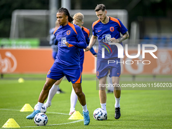 Netherlands player Nathan Ake during the training and press conference for the Netherlands Nations League season 2024-2025 at the KNVB Campu...