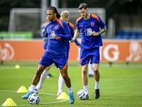 Netherlands player Nathan Ake during the training and press conference for the Netherlands Nations League season 2024-2025 at the KNVB Campu...