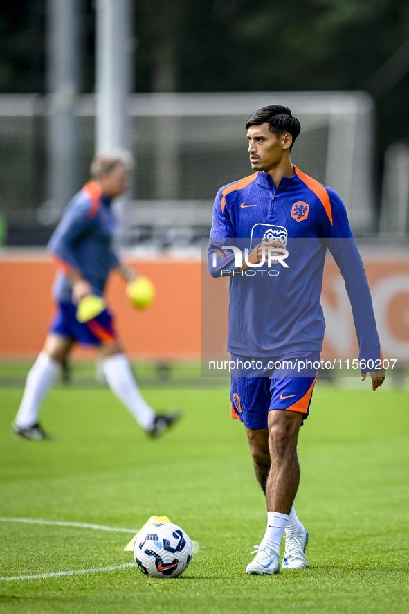 Netherlands player Tijjani Reijnders during the training and press conference for the Netherlands Nations League season 2024-2025 at the KNV...