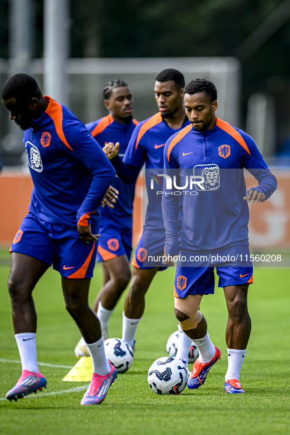 Netherlands player Quinten Timber during the training and press conference for the Netherlands Nations League season 2024-2025 at the KNVB C...