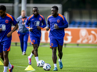 Netherlands player Brian Brobbey participates in the training and press conference for the Netherlands Nations League season 2024-2025 at th...