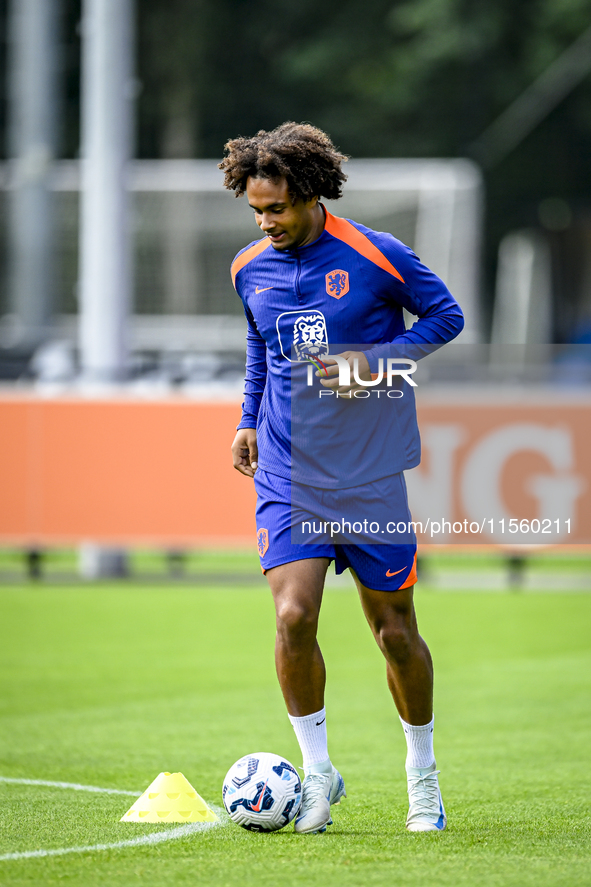 Netherlands player Joshua Zirkzee during the training and press conference for the Netherlands Nations League season 2024-2025 at the KNVB C...