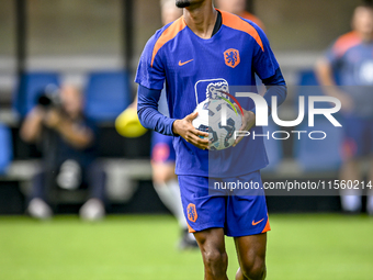 Netherlands player Ryan Gravenberch during the training and press conference for the Netherlands Nations League season 2024-2025 at the KNVB...