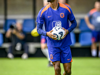 Netherlands player Ryan Gravenberch during the training and press conference for the Netherlands Nations League season 2024-2025 at the KNVB...