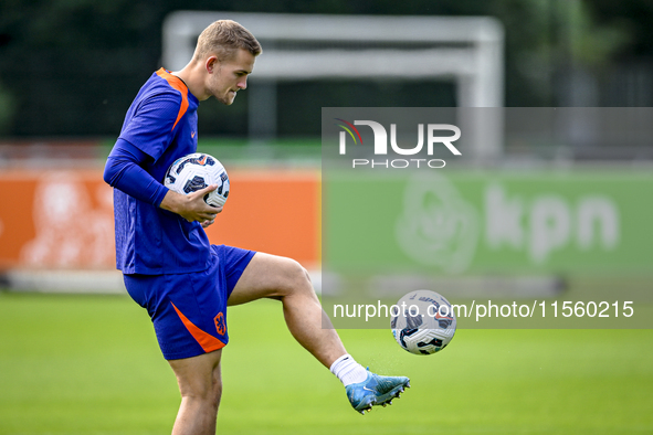 Netherlands player Matthijs de Ligt during the training and press conference for the Netherlands Nations League season 2024-2025 at the KNVB...