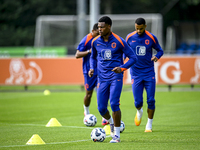 Netherlands player Denzel Dumfries participates in the training and press conference for the Netherlands Nations League season 2024-2025 at...