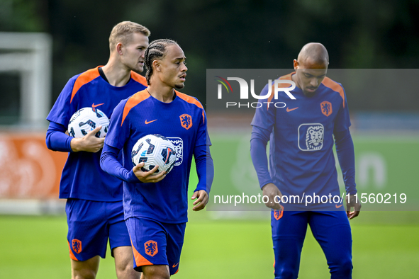 Netherlands players Xavi Simons and Donyell Malen during the training and press conference for the Netherlands Nations League season 2024-20...