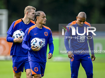 Netherlands players Xavi Simons and Donyell Malen during the training and press conference for the Netherlands Nations League season 2024-20...