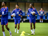 Netherlands player Jorrel Hato participates in the training and press conference at the KNVB Campus for the Netherlands Nations League seaso...