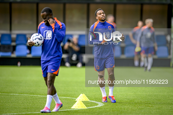 Netherlands player Quinten Timber during the training and press conference for the Netherlands Nations League season 2024-2025 at the KNVB C...