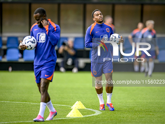 Netherlands player Quinten Timber during the training and press conference for the Netherlands Nations League season 2024-2025 at the KNVB C...