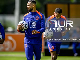 Netherlands player Cody Gakpo participates in the training and press conference for the Netherlands Nations League season 2024-2025 at the K...