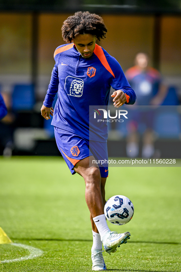 Netherlands player Joshua Zirkzee during the training and press conference for the Netherlands Nations League season 2024-2025 at the KNVB C...