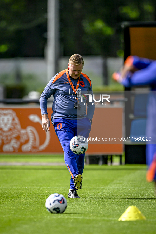 Netherlands trainer coach Ronald Koeman during the match training and press conference for the Netherlands Nations League season 2024-2025 a...